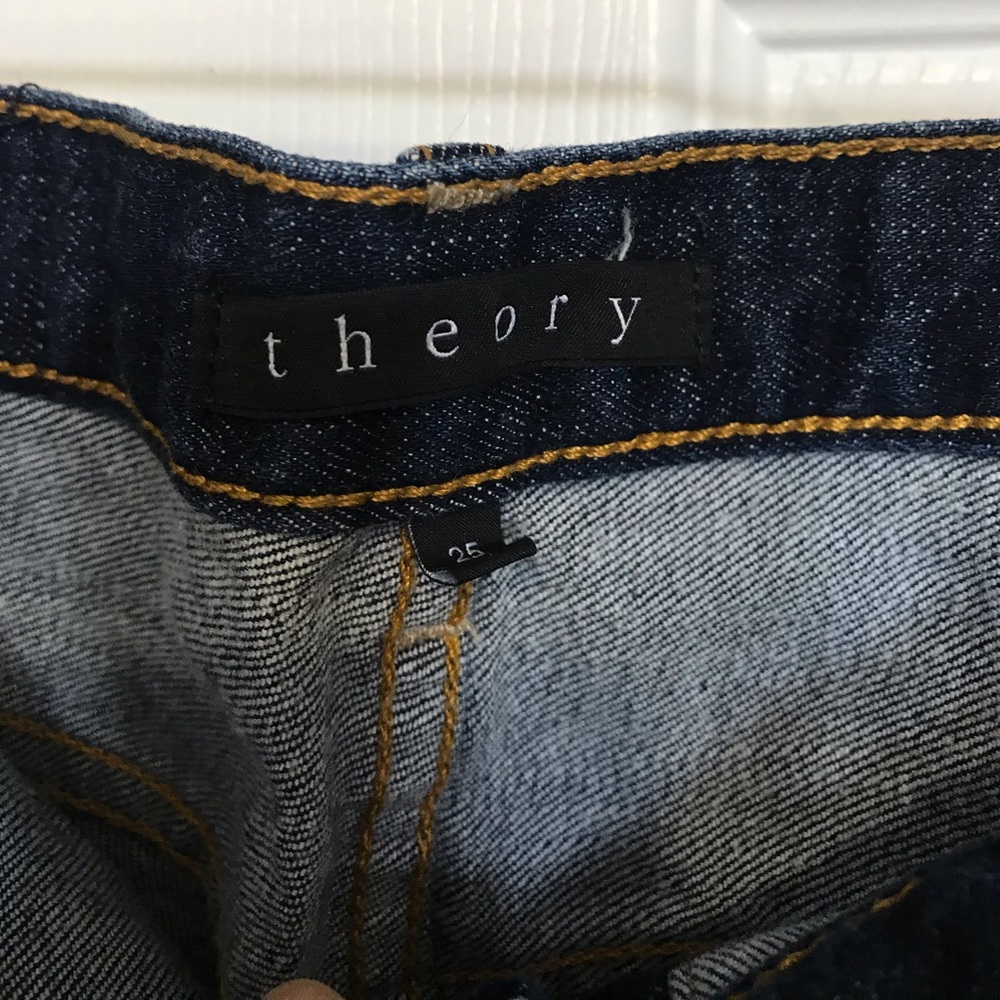 Theory bell bottom denim jeans. quality denim